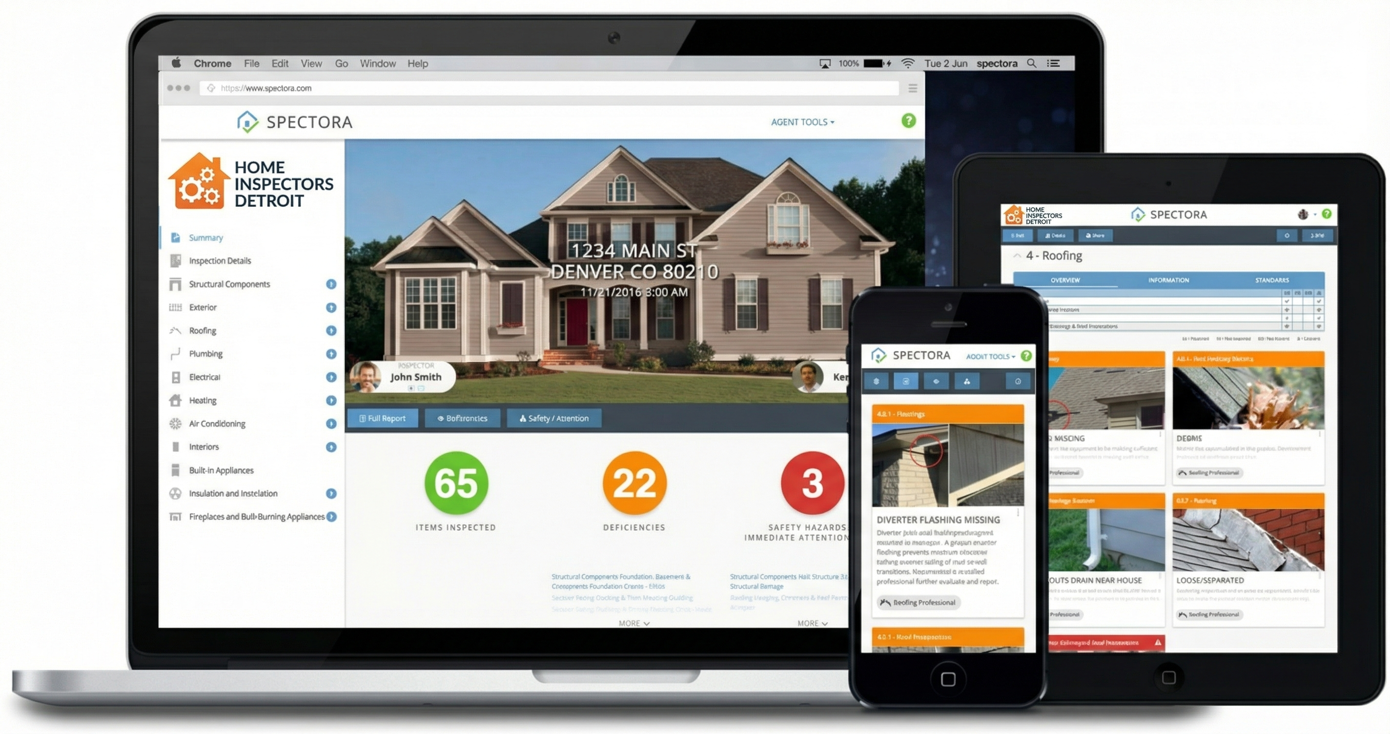 Sample Home Inspection Report Interface